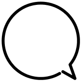 白い背景の丸い吹き出し